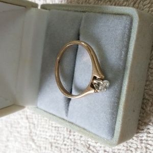 Engagement ring 10k solid gold